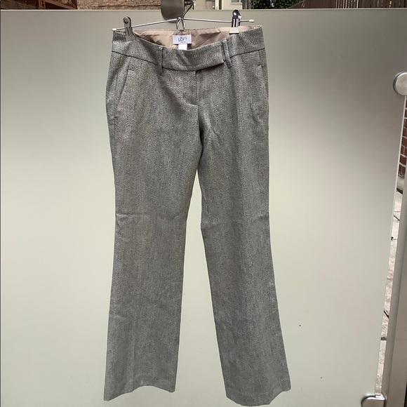 LOFT Pants - Petite Gray Wool Pants with Silver Thread